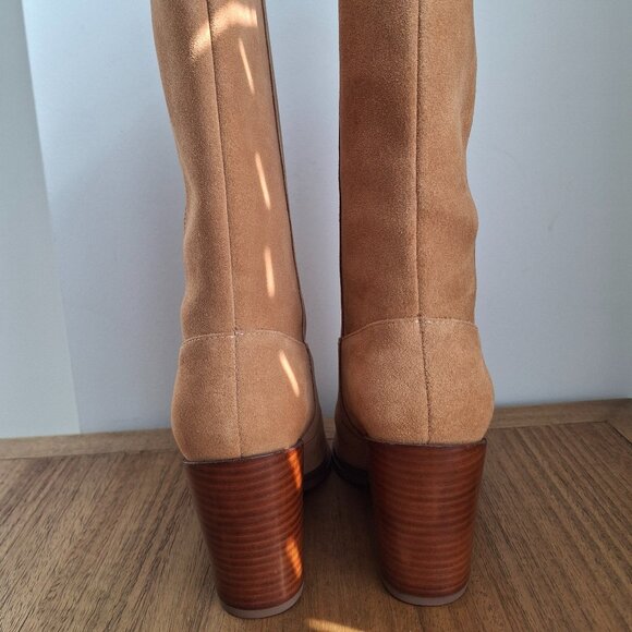 Franco Sarto | Jaxon Mid Calf Suede Boots (Camel) | Women's US 8.5 - Picture 5 of 12